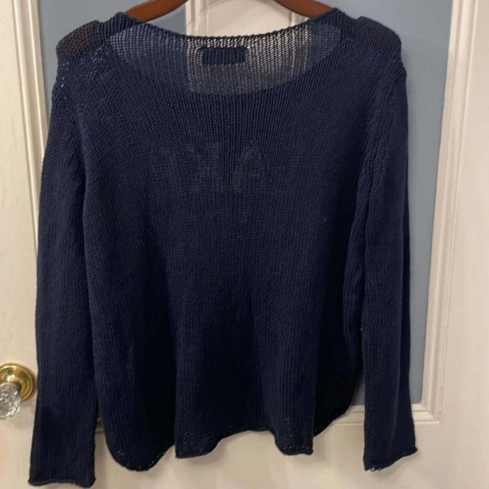 Wooden Ships LAKE LIFE Navy Sweater with White Words - Picture 8 of 16